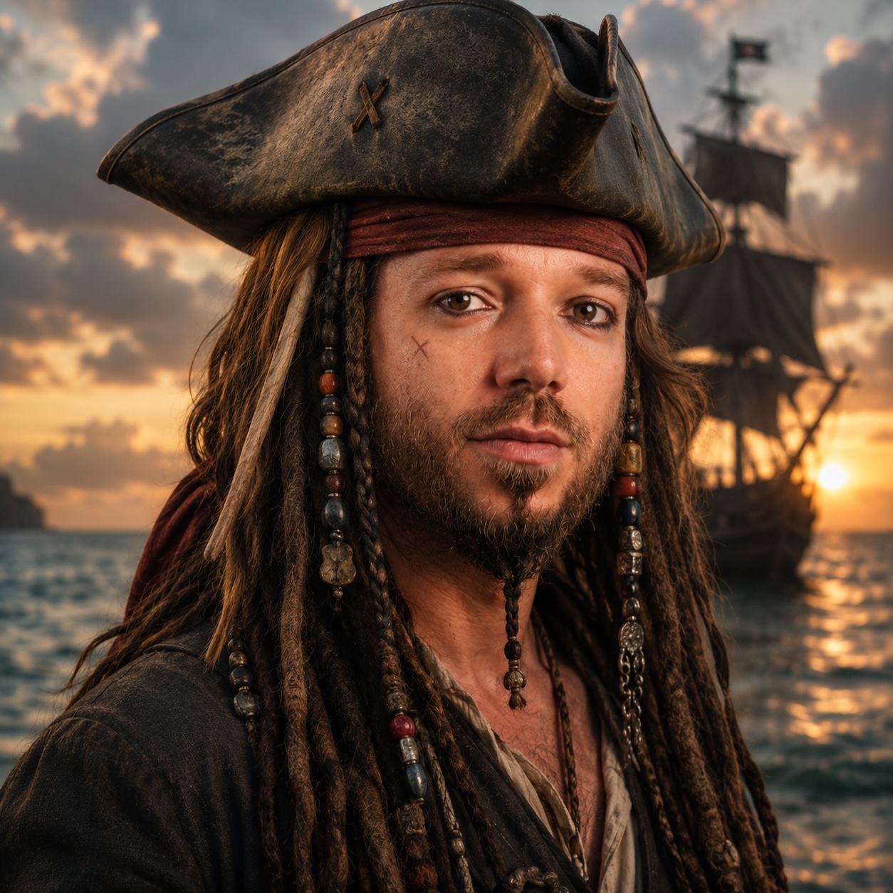 Image of Wallace wearing a pirate hat, shipping to production because that's what he does.